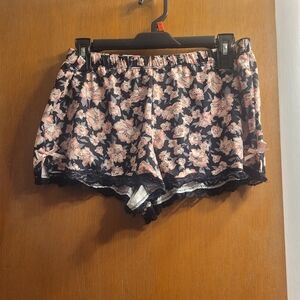 Floral Lace Trim Women's Sleep Shorts NWOT